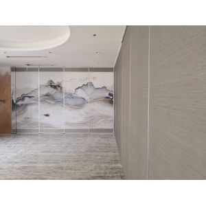 Melamine Surface Floor To Ceiling Folding Room Partitions For Conference Room