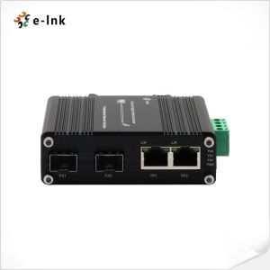 Gigabit RJ45 Mini Ethernet Industrial Gigabit Switch 2 Port 10/100M SFP