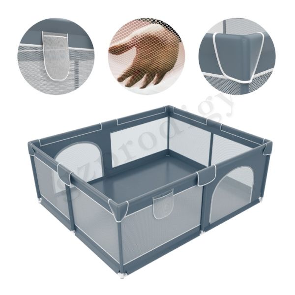 Prodigy 2.2m Square Large Baby Playpen Breathable Indoor Baby Play Yard Portable