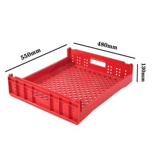 Black Stackable PP Bakery Plastic Crates For Bread Fruits Vegetables Tote
