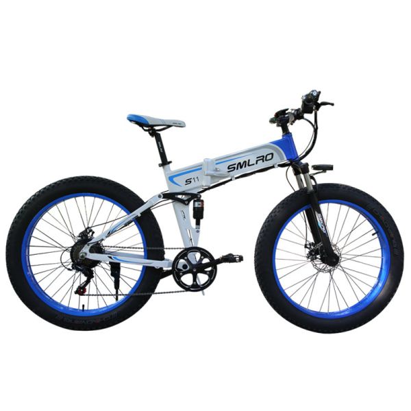 Quality Folding Electric Powered Bicycles 48V 500W 26 Inch Fat Tire wholesale