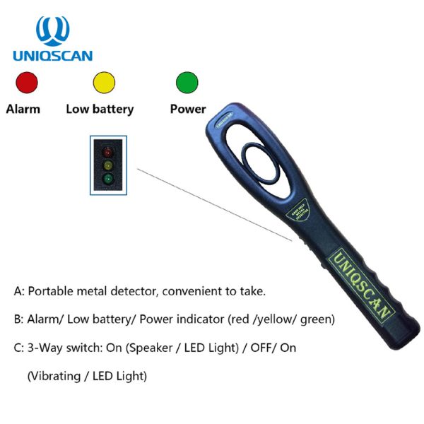 Quality Elliptical Shape Circle Hand Held Metal Detector Scanner 2 Years Warranty With Free Parts wholesale