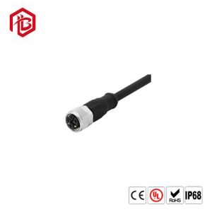 8 Pin Waterproof Molded Plug With Cable M12 Connector