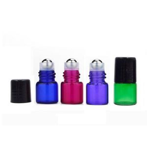 Various Colors Glass Bottle Mini Essential Oil Roller Bottles 1ml 2ml 3ml