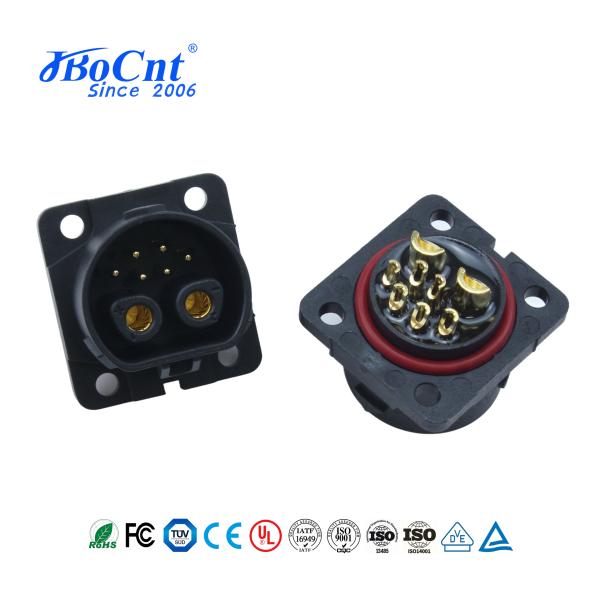 Quality Push Lock Circular Panel Mount Connector 8 Pin Waterproof IP68 Electric Vehicle Charging Connector wholesale