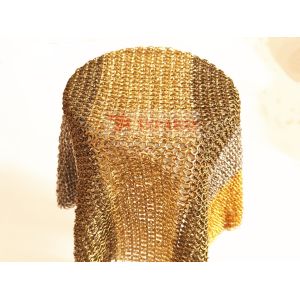 Light Partitioning Copper Metal Ring Mesh 8 Mm