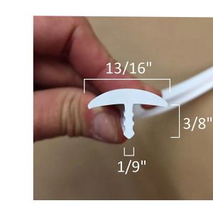 Cheap Rubber Edge Protector Plastic Trim T Molding 3/4&quot; or Customized for Customer's Request for sale