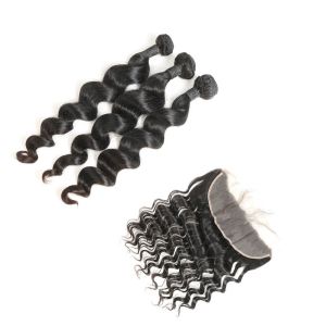 Healthy Natural Color Loose Curly Indian Remy Hair Weave No Tangle OEM Service
