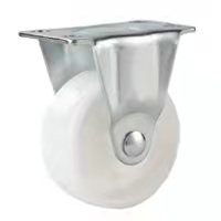 White Swivel Small PP caster for light duty shelf, 2",2.5",3" light duty plastic