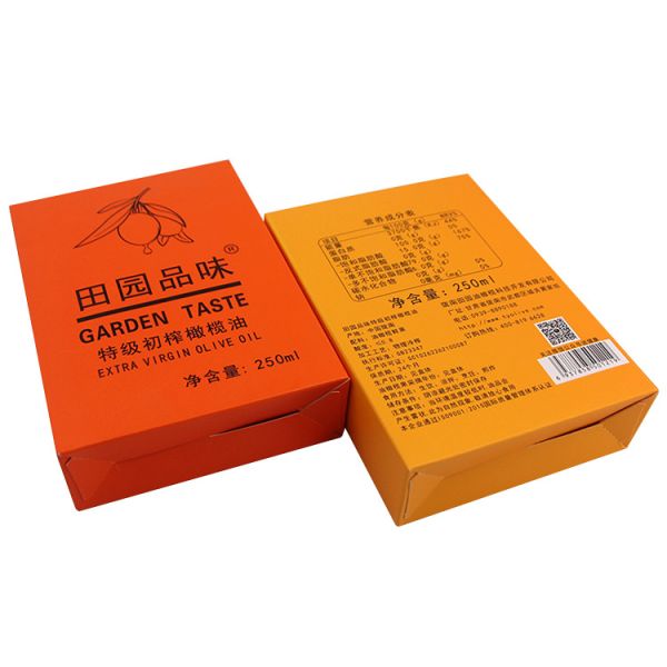 Eco - Friendly White Cardboard Box Printing Customized Food Paper Box For Oliver Oil