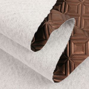 PVC Large Squares Grain Pattern Synthetic Artificial Leather Fabric for Handbags