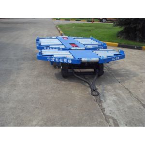 Stable Cargo Dolly Trailer , Steel Pallet Dolly Blue Color Turn Table Type