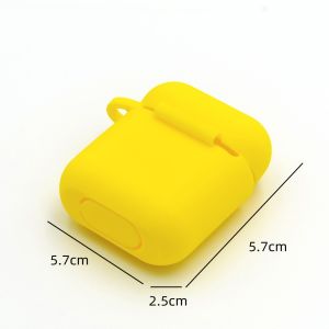 Macaron Color Silicone Cover With Keychain For Airpods 2nd 1st Charging