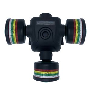 Industrial PAPR Blower Respirator with Triple HEPA Filter Canisters and 5000mAh