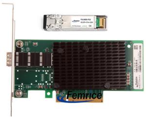 Cheap 10Gbps Single Port Gigabit Ethernet PCIe x8 Server NICs Intel 82599 Chipset Server Card With 10G Single-mode Module for sale