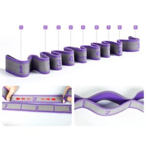 Stretch Strap, Elastic Yoga Stretching Strap, Multi-Loop Physical Therapy,