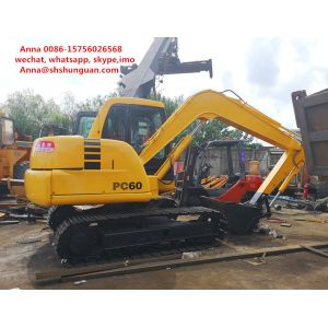 Flexible Second Hand Excavator , Komatsu Pc60 7 Excavator 6286 Kg Operating