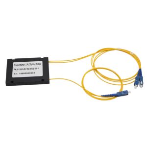 1x2 PLC Fiber Splitter Splice Pigtailed ABS Module 2.0mm SC UPC Singlemode
