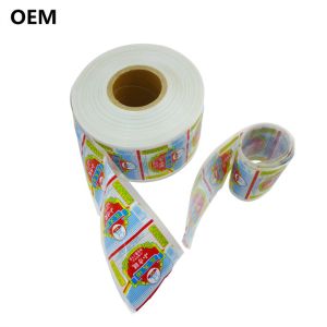 White Colour Flexography Printed Plastic Sausage Casings For Sausages