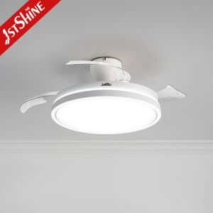 42-Inch Retractable Ceiling Fan Light , Dimmable LED Ceiling Fan for Home Hotel