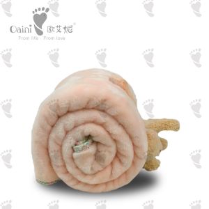 Baby Purple Newborn Comforter Toy Flannel Bear Plush Blanket 72 X 83cm