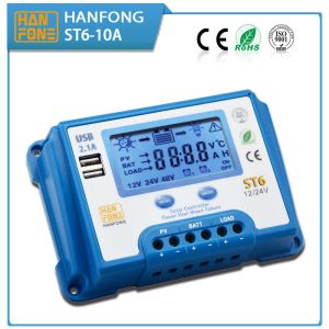 As MPPT Solar Controller st6-10 Solar controller 10A 12v / 24v with bule body