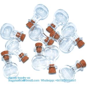 Small Mini Glass Bottles Jars With Cork Stoppers.Wishing Bottle Drifting Bottle