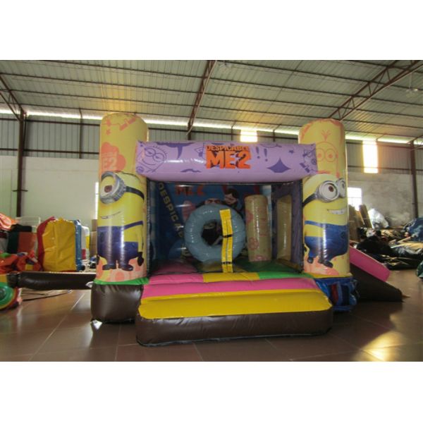 Quality Minions Inflatable Jump House 0.55mm Pvc Tarpaulin 3.8 X 2.8m For Children Party wholesale