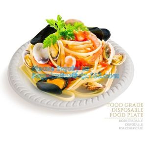 custom printed party plates disposable sugarcane bagasse plate Biodegradable