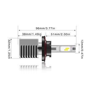 auto accessoriess T9S led headlight 6400lm car led bulb H13 led headlight