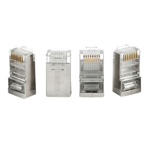 Polycarbonate Network RJ45 Connector FTP Cat6 Shielded 8p8c Plug with cable