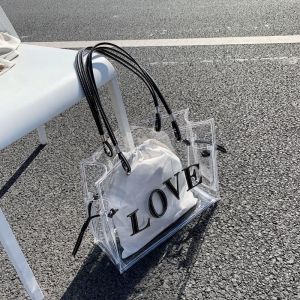 Summer Transparent Jelly Bag Female Large Capacity All-Match Single Shoulder Bag