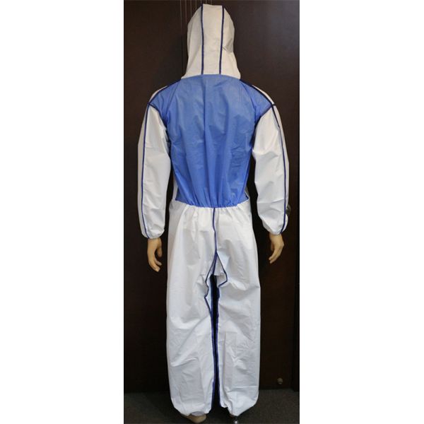 Spray Painting Type 5/6 Microporous Protective Coverall with SMS Back Panel
