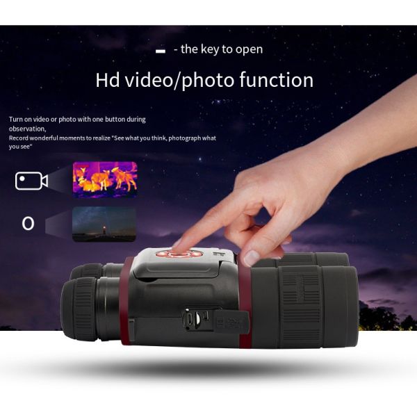Uncooled Laser Rangefinder Thermal Hunting Binoculars Night Vision For Video Recording