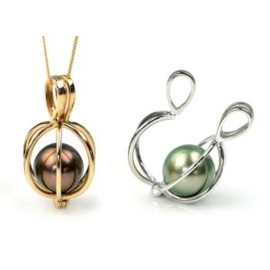 China 18K Silver Plated Love Wish Pearl Cage Pendant Necklace with 1pc Freshwater Pearl In it on sale