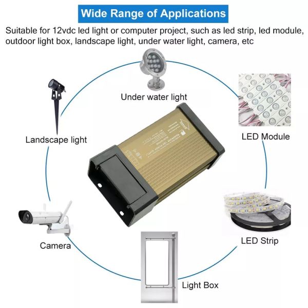 60W 100W 150W 200W 300W 400W Outdoor LED Power Supply For LED Advertising Board