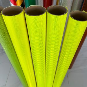 Fluorescent Yellow Green Orange Micro Prismatic High Intensity Reflective Vinyl