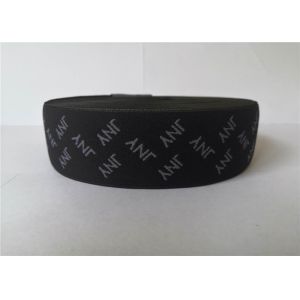 5 Cm Jacquard Elastic Band Gray On Black Home Textile Durable Eco Friendly