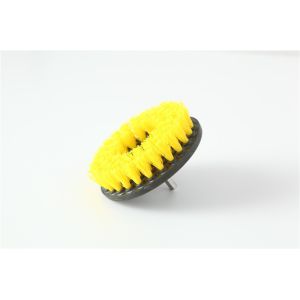 Yellow color medium bristle hardness 5" diameter car carpet cleaning drill