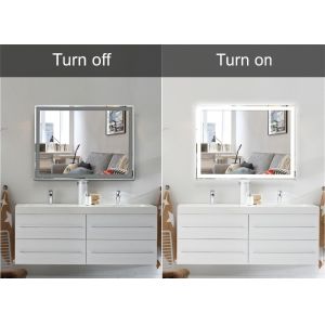 1650lm Dimmable Backlit Bathroom Mirror 22W 700mm Touch Sensor