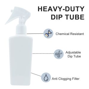 Cheap 400ml White plastic rectangle smooth with white Spary for Spray Bottle for sale