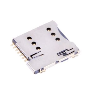 Copper Alloy Contact Micro Sim Card Slot Connector 1.35H