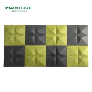 Office Building 3D Acoustic Wall Tiles Customized For Sound Insulator