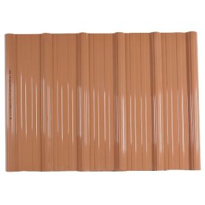 Corrugated Shape Waterproof Plastic PVC Roof Tiles With Accessories 1130mm Width