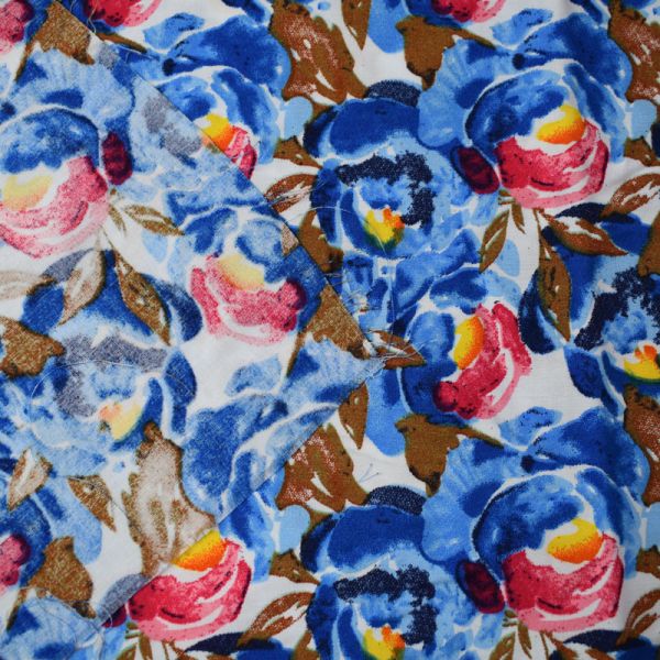 Modern Flower Pattern Printed bamboo rayon fabric