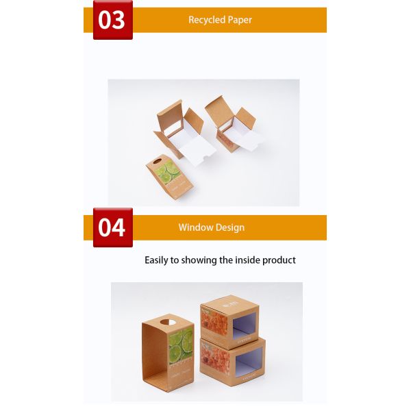 Customized Eco Friendly Packaging Box Brown White