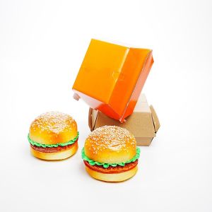 Eco-friendly custom printed logo disposable fast food takeaway burger box