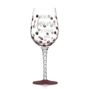 Custom Design High Quality Personalized Glitter 450ml Red Wine Glass Glass Gift