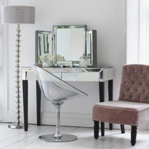 China Old Style Mirror Furniture Set Mirrored Vanty Table With Desk Folding Mirror on sale