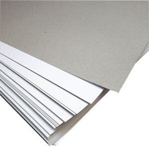 China 250gsm 300gsm 350gsm Grey Back Coated Duplex Board Single Side For Digital Printing White Back On Request on sale